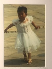 Sheila Lenga Framed Picture 12×16.5 “ Girl In Tiananmen Square Beijing, China
