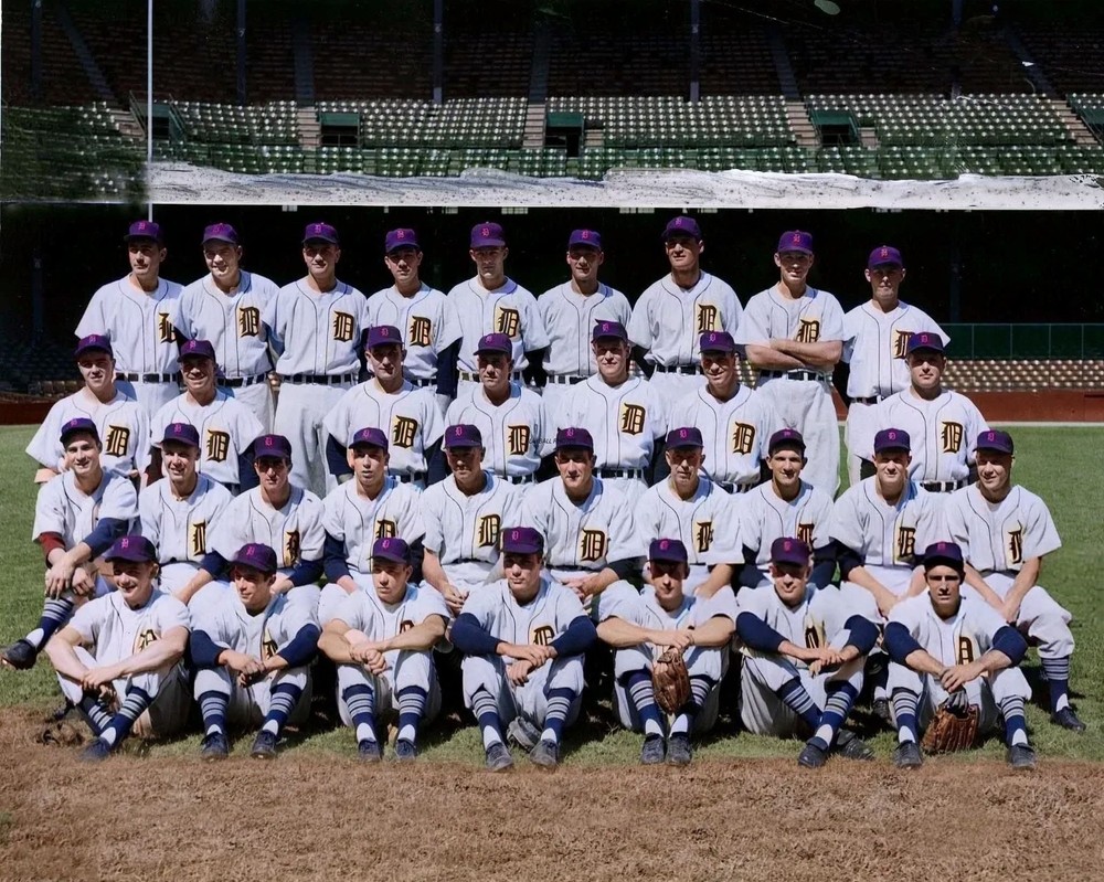 1952-tigers-color 8×10 Colorized Print-FREE SHIPPING