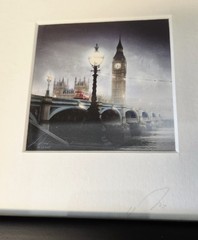 Jurek Nems Signed Original Photograph London Big Ben Westminster Bridge Framed