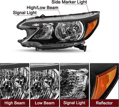 Headlight Assembly Replacement for 2012 2013 2014 Honda CR-V OE Style Headlamp H