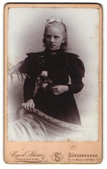 Photography Carl Stüwe, Süderbrarup, girl in fitted dress