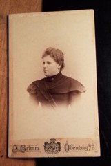 Young woman portrait/CDV J. Grimm Offenburg I. B.