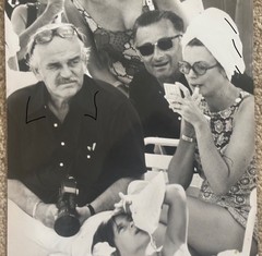 24x15cm Vintage Archive Photo 1975 Prince Rainier + Princess Grace Kelly of Monaco