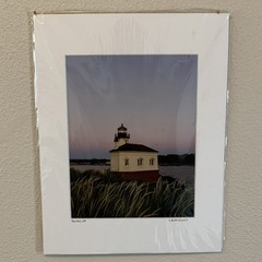 Bandon Oregon Photography Print – Coquille River Lighthouse Signed and Matted