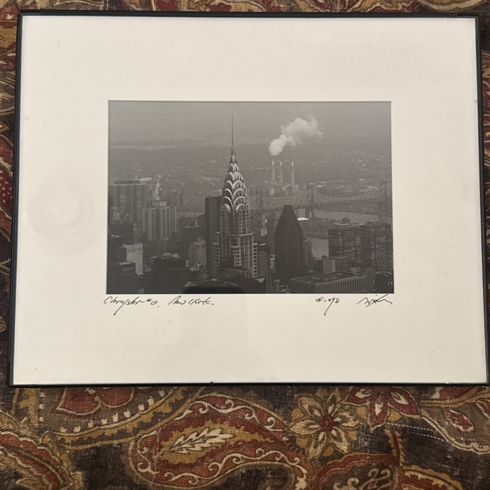 Chrysler Building New York City Black & White Photograph Framed & Signed 1948