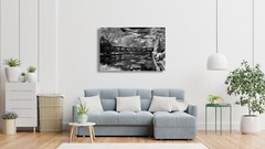 Beautiful black and white infrared photograph mounted on board.