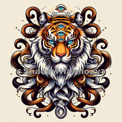 Sage Tiger Digital Image Picture Photo Wallpaper Background Desktop Art
