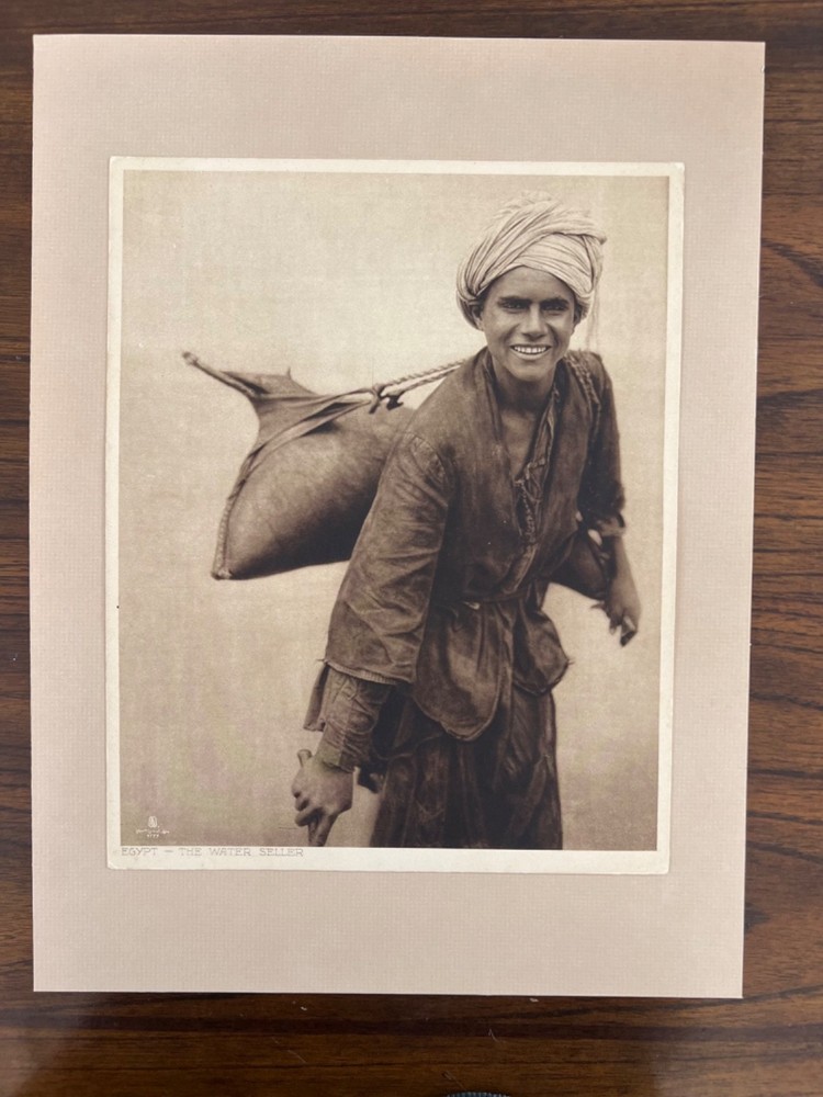 Lehnert and Landrock Antique Photo «The Water Seller» w/ Matt