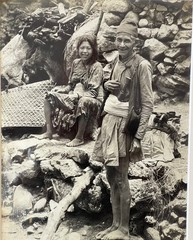 Large Original Photo Nepal Tibet Family Portrait Black & White 1970s
