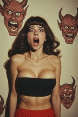 5 ~ 4X6 Glossy HORROR Fine Art ‘ SCREAM QUEEN ‘ Photo FANTASY Set ! 211359078