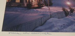 Signed Arthur Griffin photograph Stark, New Hampshire 14″x17″ country snow night