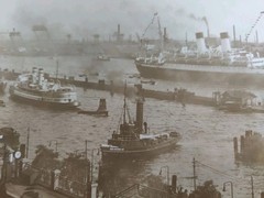 Hans Breuer Photography From 1927 Ship Monte Sarmiento Port Hamburg.