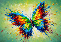 Butterfly Oil Painting Digital Image Picture Photo Wallpaper Background Art