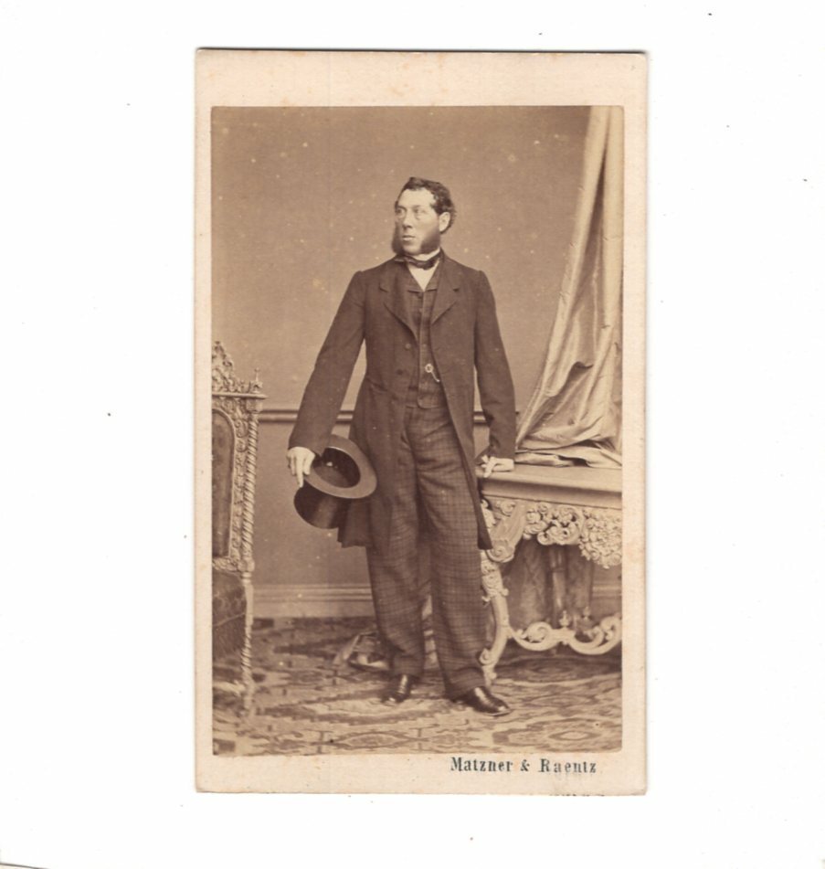 Matzner & Raentz CDV photo fine gentleman/named-Vienna 1866