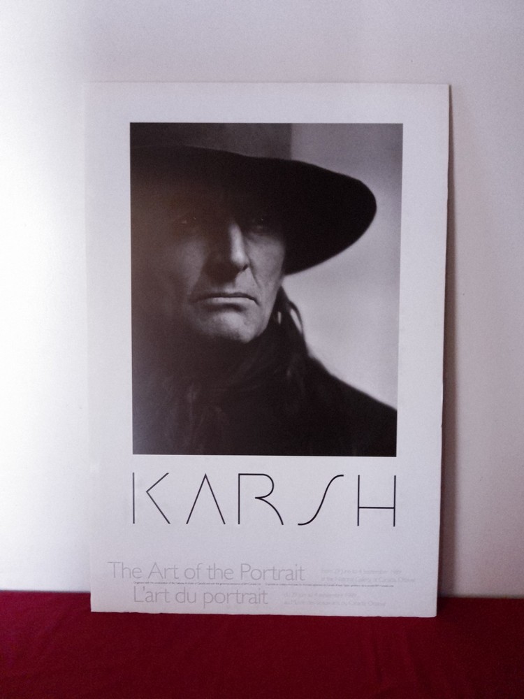 Yousuf Karsh – Grey Owl 1936 – The Art of the Portrait 1989 Exhibition Poster CA