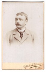 Photograph used A. & P. Müller, Basel, Steinenthorberg, portrait of a gentleman m