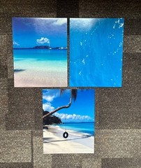 Set of 3 Scenic Nautical Tropical Beach Photographs – 11 x 14 Photo Prints
