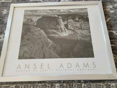 Ansel Adams Lithograph auth. 1995 Gardner framed canyon Chelly Arizona 27×33