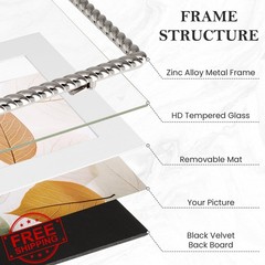RICHFOCUS 5×7 photo frame silver mat 4×6