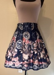 Floral Fashion Rose Garden Bud Skirt Sz S