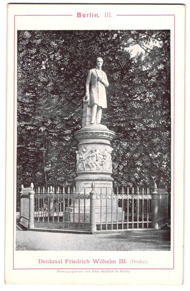 Photography / Light Print Edm. Gaillard, Berlin, view of Berlin, monument Friedric