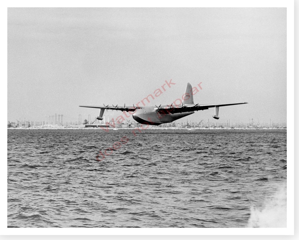 Spruce Goose In Flight H-4 Hercules Flying Boat Silver Halide Photo
