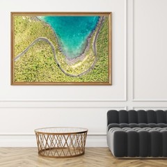 St John Beaches Aerial Photography Wall Art Decor, East End Coastline USVI