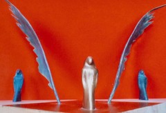 Upright Feather Sculpture Art Exhibition Photography 2013