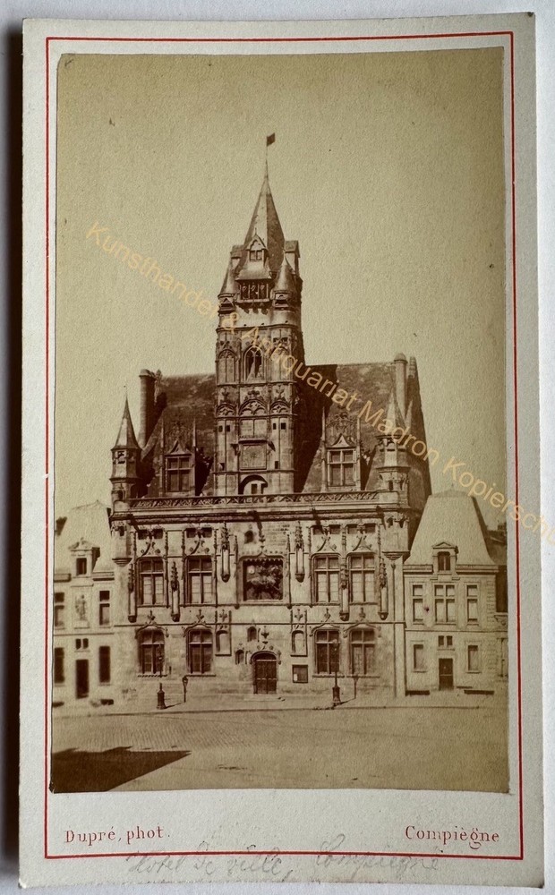 orig. CDV photo photograph picture old around 1870 Oise Compiegne Dupré Tirage