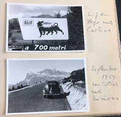 2x orig. Photos – VW Beetle Beetle in Winter 1954 + AGIP – Cortina d’Ampezzo