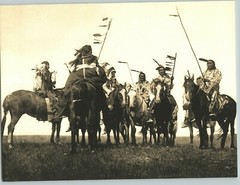 c 1900 1972 Edward Curtis American Indian Atsina Warriors Art Photo 16X20