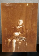 Photo Portrait Child Furniture Pet Guinea Pig Boy Sailor Rodent Chair Costume