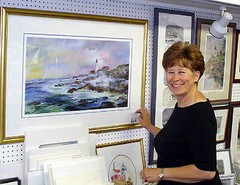 Dyce Lighthouse ME 8 x 10 frame ready two mats signed