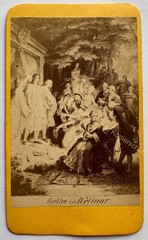 orig. CDV litho photo photograph legend history theme around 1865 Goethe in Weimar