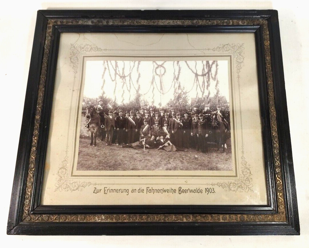 Photo flag dedication Beerwalde 1903 Klingenberg Dippoldiswalde Reichstädt Colmnitz