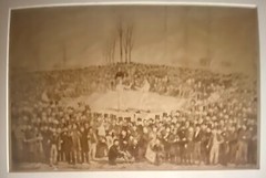 Original Albumen Photograph of a Print of J Heehan & T Sayers 1860 Boxing Match