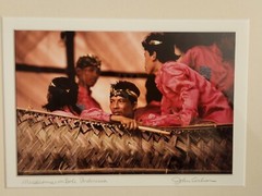 «Musicians in Boli, Indonesia» Signed Art Photograph ’94 14×17 framed size Vtg
