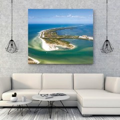Honeymoon Island Aerial Photo, Florida Beaches Photography Wall Art Beach House