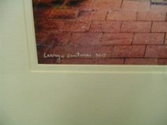 ART Photography Brick Exhibit with statues & plants- L. Santucci Frames 16x20in
