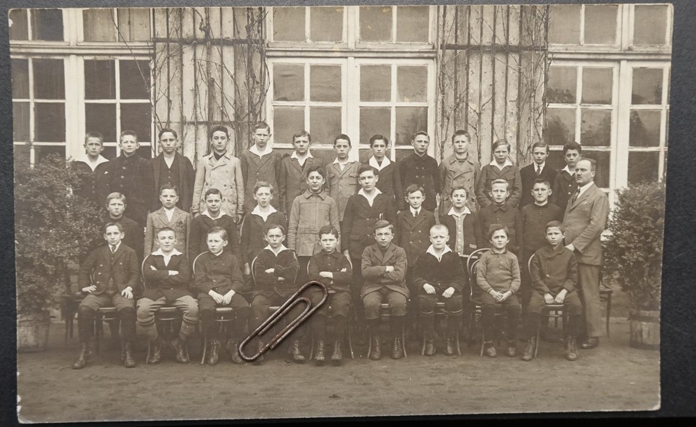 Photo Ansbach Franconia view school portrait boys class picture boys teachers