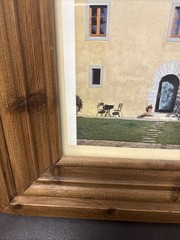 Framed Photograph Stone Farmhouse Entrance Door Tuscany Italy Vintage 18×14