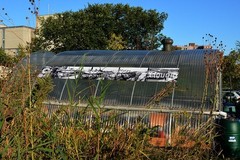 Highbridge, The Bronx, NY, 24 x 198in, photo on vinyl, 2018 by Melanie Gonzalez