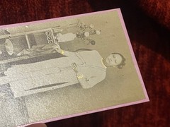 19th Century Photo Portrait Young Woman With Indochina Jewelry CDV Format