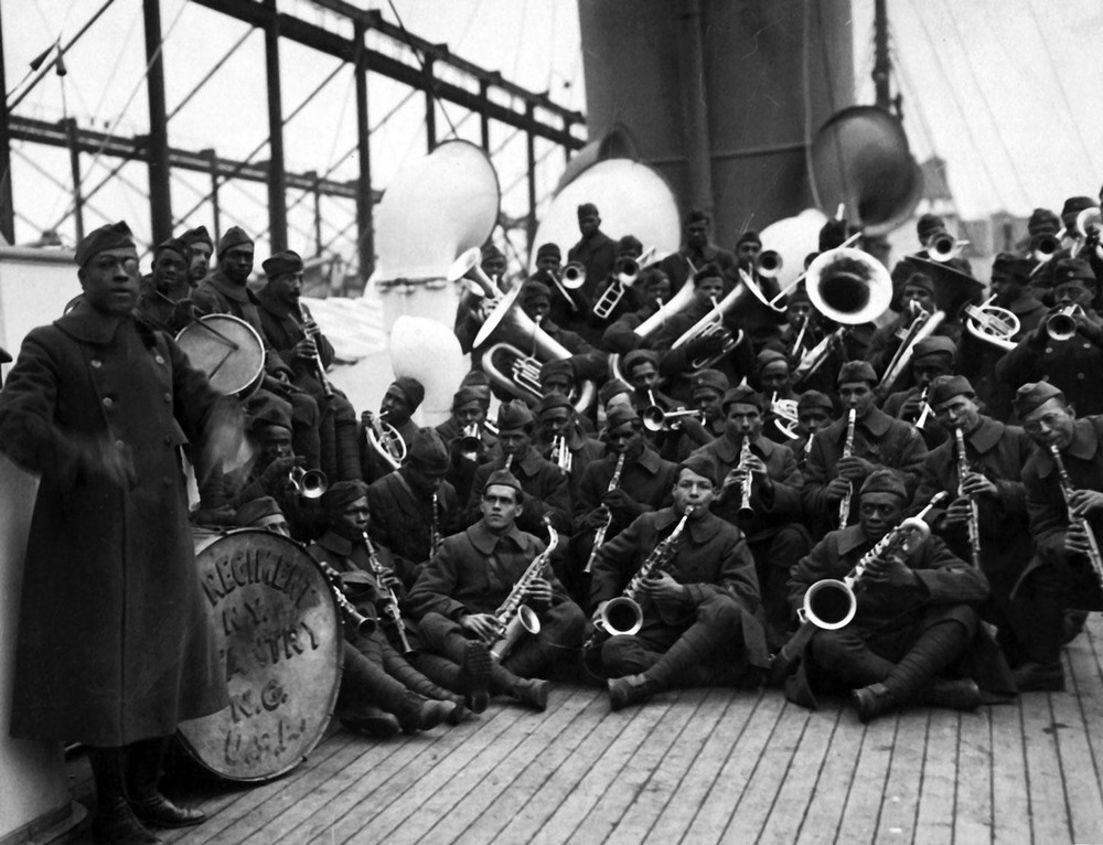 WWI African American Jazz Band Leader 15th New York Enhanced Photo
