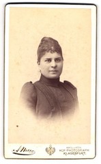 Photograph Alois Beer, Klagenfurt, pretty woman with round face and elegant