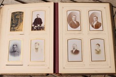 Antique Photo Album 63 Sepia Portrait Photos Women Family Rabin France 1888