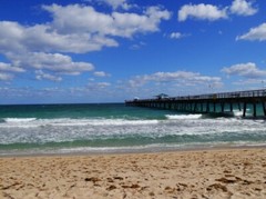 8 1/2 x 11″ HQ PRINT PHOTO of FORT LAUDERDALE FLORIDA COMMERCIAL PIER BEACH
