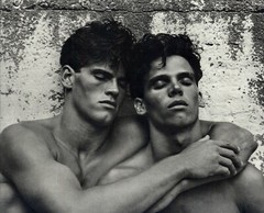 1983 Bruce Weber Nude Twin Brothers Male Models Embrace Art Photo Gravure