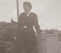 Great old negative woman in riding set??? Breeches Trousers 30-40s
