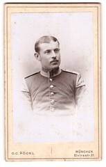 Photography O. C. Pöckl, Munich, Elvirastraße 21, portrait musician Uffz. in plain